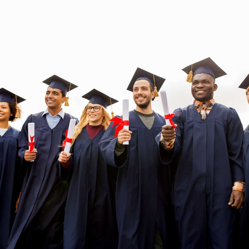 An image showing people with a graduation cap 