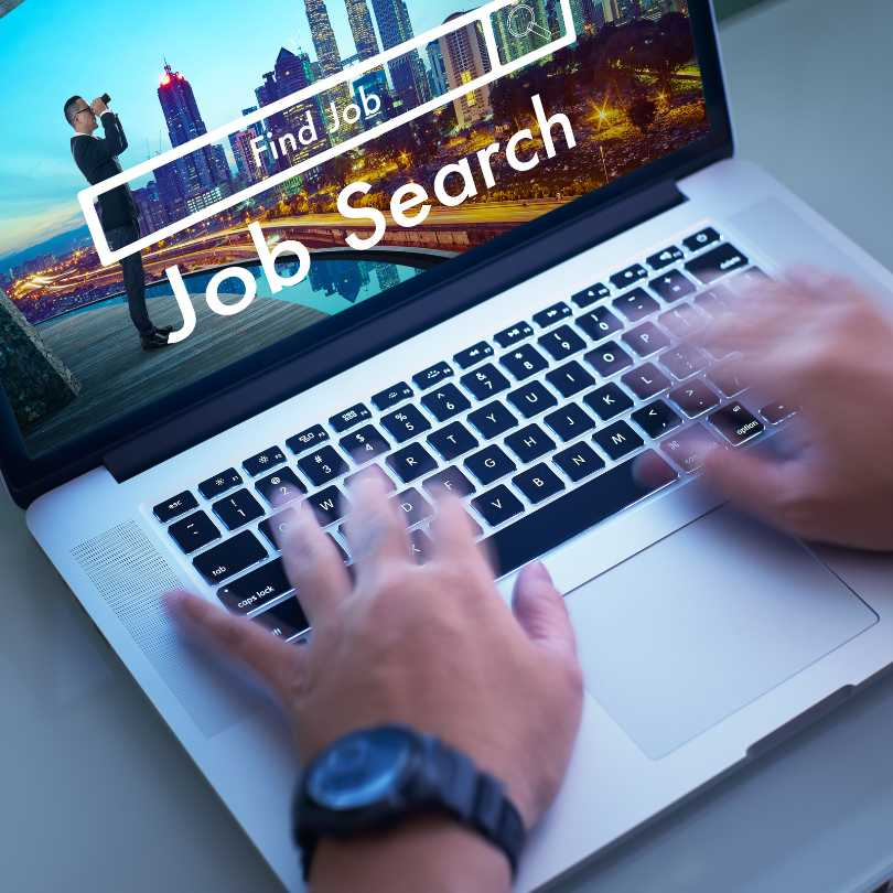 A person searching for jobs online